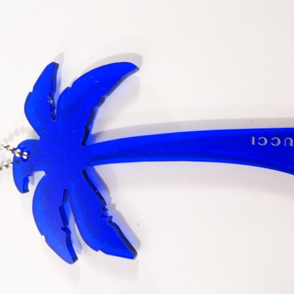 Gucci Blue Lucite Palm Tree Keychain in bag - Picture 1 of 15